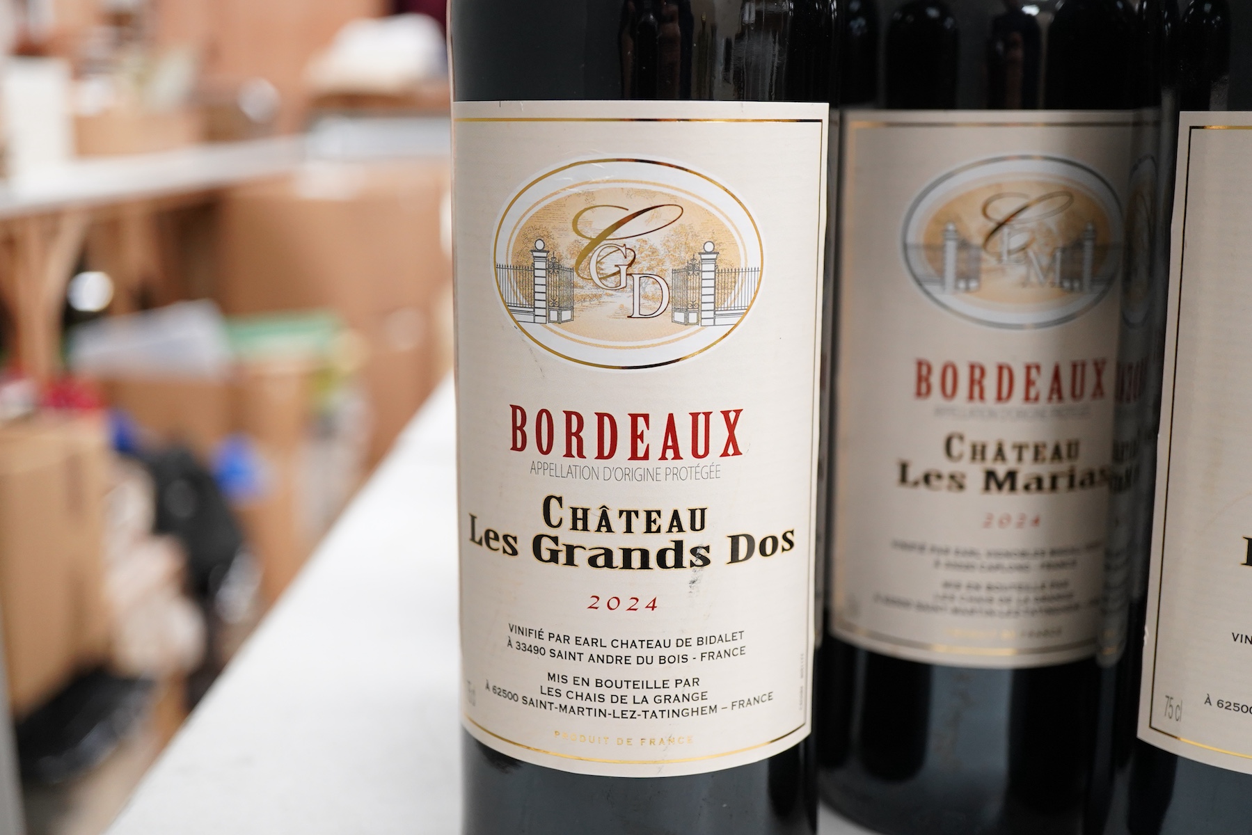 Eight bottles of Bordeaux Chateau Les Marias, 2024